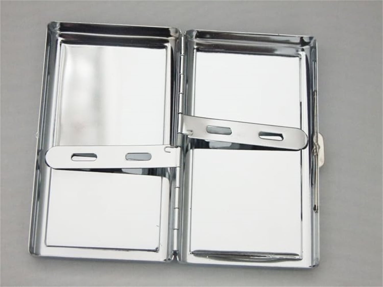 10pcs Sublimation Blank Metal Cigarette Case DIY Print Portable Double Sided Spring Clip Holder Box