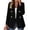 Black, variant on Womens Casual Blazer Jacket,Gold Button Long Sleeve Work 0ffice Blazer,Lapel Open Front Jacket,Light Blue Women's S-XXXL