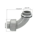 thumbnail image 2 of Uxcell Liquid Tight Connector 1-1/2NPT Non-metallic Electrical Conduit Fitting Pack of 1(90 degree), 2 of 6