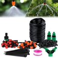 thumbnail image 1 of Sistema de riego por goteo para jardín de bricolaje de 76 piezas de 20 m, manguera de agua para jardín paisajístico, flores, patio, plantas, color negro, 1 of 5