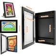 thumbnail image 2 of 2Pcs Kids Art Frame A4 Child Artwork Picture Frame with Fixed Strap Photo Display Frame for Kids Magnetic switch for 150 A4 Pictures, 2 of 9