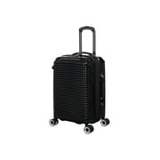 it luggage Traversed 3 Piece Hardside 8 Wheel Expandable Luggage Suitcase Spinner Set, Black