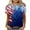 Blue, variant on Utoimkio American Flag Tee Shirt for Women 4th of July Memorial Day Gift T Shirt Casual Short Sleeve Star Striped Print Summer Tee Tops for Women