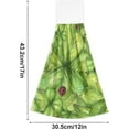 thumbnail image 3 of GZHJMY Watercolor Green Irish Shamrock Four Leaf Clover with Ladybug Water Drop St Patricks Day Kitchen Hand Towels with Hook & Loop Set of 2 Absorbent Bath Hand Towel Hanging Tie Towel, 3 of 7