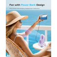 thumbnail image 6 of Desk Fan Portable Fan Rechargeable,4000mAh Battery Operated Personal Fan,Small Silent Table Fan Travel Fan with Power Bank,4 Speeds Desktop Fan for Bedroom Home Office Outdoor (Black), 6 of 7