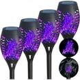 thumbnail image 1 of 4 Pack Solar Lights Outdoor, Solar Wall Light for Garden Decor, Waterproof Solar Powered Outdoor Lights, Mini Decorative Torch Lights for Garden, Pati, 1 of 5