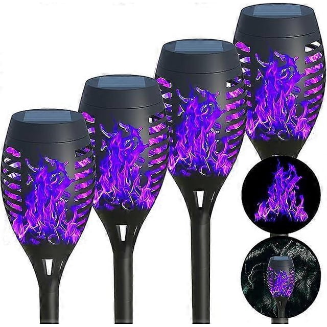 4 Pack Solar Lights Outdoor, Solar Wall Light for Garden Decor, Waterproof Solar Powered Outdoor Lights, Mini Decorative Torch Lights for Garden, Pati