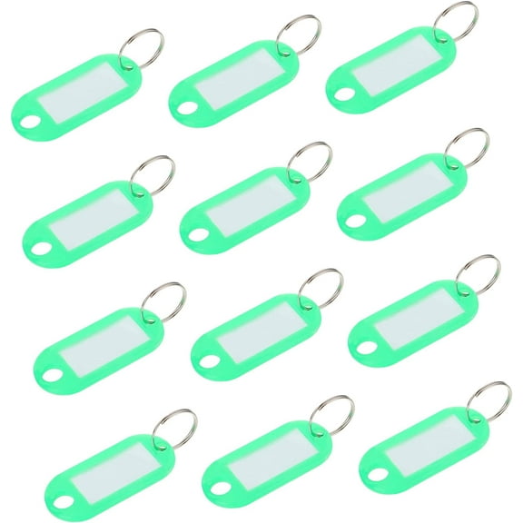 30pcs Colored Tabs Identifier Id Keychain Tag Plastic Keychain Id Tags Name Label Id Label Tag Id Card Key Ring Key Chain Plastic Keychain Tags Key Tags with Ring Plastic Key Tags