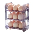 thumbnail image 1 of Soporte para huevos para refrigerador, organizador de huevos, bandeja reutilizable para huevos, contenedor de almacenamiento para encimera, estante, violeta perfecl  Porta huevos, 1 of 8