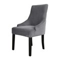 thumbnail image 4 of Chair Cover Velvet Chair Slipcovers Removable Washable Soft Dining Chair Protector Cover Grey, 4 of 8