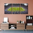 thumbnail image 2 of 3 Panel Denver Canvas Wall Art American Soccer Prints Sports Artwork Wall Decor Stadium Picture Canvas Art for Bedroom Living Room Broncos Stadium Paintings Posters Framed Ready to Hang (42"Wx20"H), 2 of 5