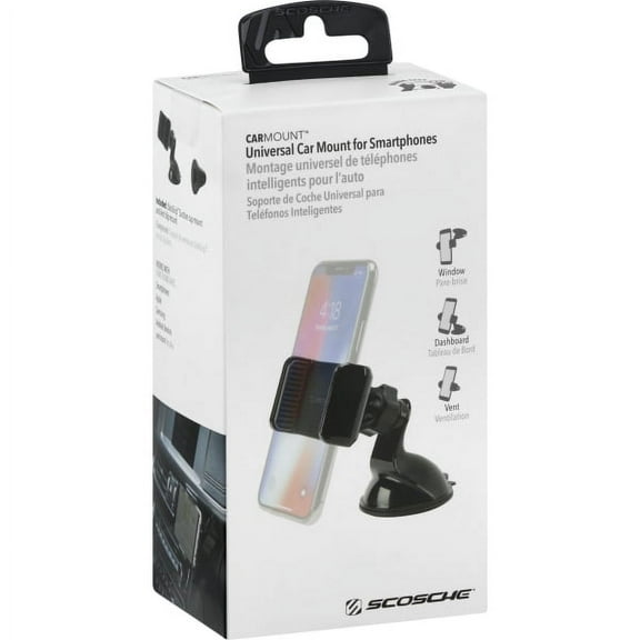 Scosche Vehicle Mount for Smartphone, Tablet, Black