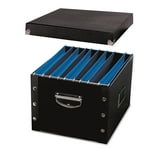 Snap-N-Store, Black Letter/Legal File Storage Box with Lid, Steel ...