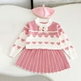 thumbnail image 6 of Agkizg Kids Girls Clothing Set Pullover 2 Piece Outfit Knit Crewneck Top Midi Skirt Casual Set, 6 of 6