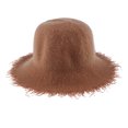 thumbnail image 1 of Sombrero Fedora Floppy de Lana Suave para Mujeres Sunnimix Color Café Ligero 57cm, 1 of 8