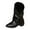 3Black, variant on Womens Pointed Toe Mid Calf Boots Heel Fold Over Boots Pull On Non Fashion Boots Dress Tall Boots for Women(Color:Black,Size:7)