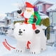 thumbnail image 3 of GOOSH Inflables navideños de 6 pies Oso de montar de Papá Noel con cabeza temblorosa Decoraciones al aire libre Decoración de patio con luces LED para fiestas navideñas Decoración de jardín interior, 3 of 5