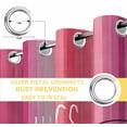 thumbnail image 4 of Happy Valentine's Day Blackout Curtains for Bedroom, Valentines Pink Gradient Striped Thermal Insulated Kitchen Drapes with Grommets, Light Blocking Window Treatment, 2 Panels 52" x 84", 4 of 7