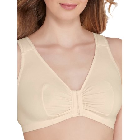 

Leading Lady Womens Front-Close Cotton Wire-Free Bra Style-110