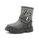 thumbnail image 4 of Botas Ninos Para Niña Pedrería Love Ajuste Hebilla Chunky negro 18, 4 of 6