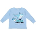 thumbnail image 3 of Inktastic My Uncle Loves Me with Cute Sharks Boys or Girls Long Sleeve Toddler T-Shirt, 3 of 5