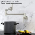 thumbnail image 7 of Folding Stretchable Pot Filler Faucet with Double Joint Swing Arms, Single Hole Wall Mount Brass Pot Filler Kitchen Faucet, 7 of 7