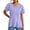 Purple, variant on MIXUE Womens Summer Tops Summer Solid Color V Neck Short Sleeve Casual Pullover Tshirts Outwear,Pink,L