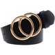 thumbnail image 1 of Cinturón de cuero de PU para mujer con doble anillo en O, cinturón de cintura de cuero sintético suave $Cinturón de cuero de PU para mujer con doble anillo en O Cinturones de cuero de imitación suave, 1 of 7