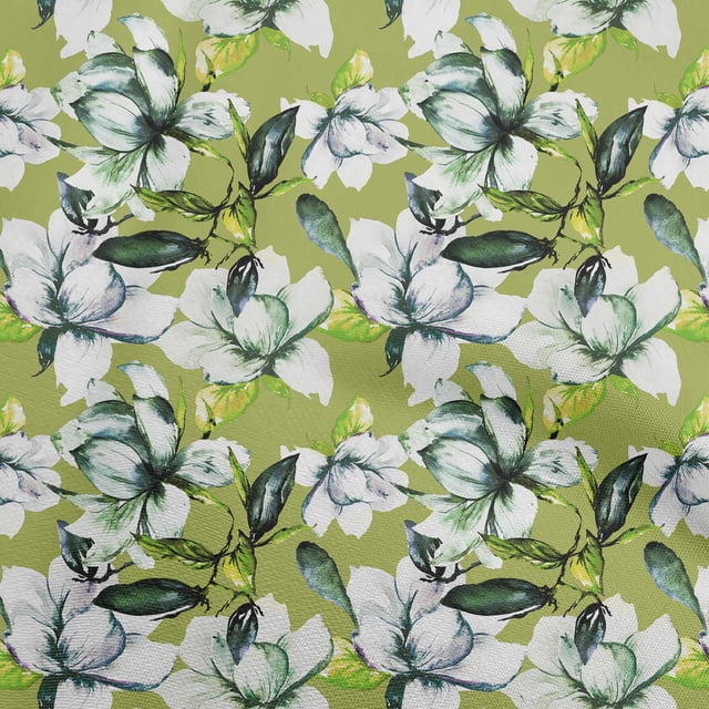 oneOone Georgette Viscose Light Green Fabric Florals Sewing Craft Projects Fabric Prints By Yard 42 Inch Wide