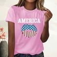 thumbnail image 2 of Blusa informal de manga corta con cuello redondo y estampado suelto de verano para mujer con estilo OAVQHLG3B Store  lin121212, 2 of 4