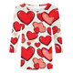 thumbnail image 4 of RKSTN Valentines 3/4 Sleeve Tops for Women Oversized Crewneck Valentine's Day Graphic Printed Short Sleeve T Shirt Womens Casual Round Neck Loose Comfy Loves Heart Print Three Quarter Sleeve Shirts, 4 of 6