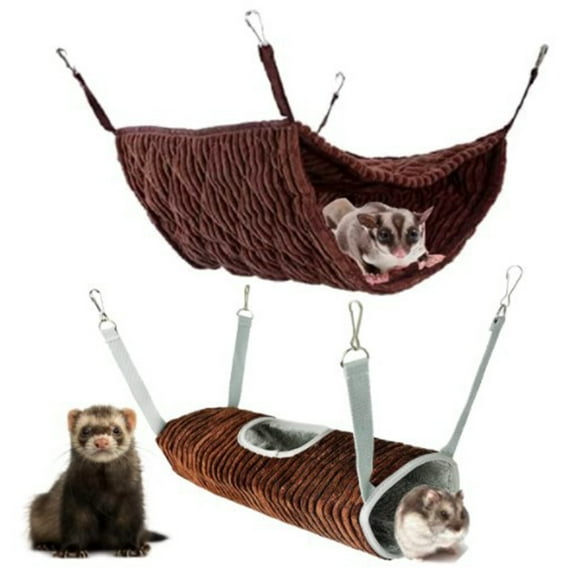 Dengjunhu Rat Tunnel Bed Large Space Cave Double Layer Hamster Hammock Chipmunk Ferret Rat Sleeping Nest Pet Supplies