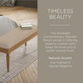 thumbnail image 7 of Maven Lane Elizabeth Traditional Upholstered Wood Bench, Antiqued Natural Finish, 7 of 7