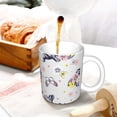 thumbnail image 3 of Yiaed Rabbit And Butterfly Print Ceramics Coffee,Large Handle Design,Extra Large Tea and Coffee Cup for Office and Home Mugs, 3 of 6