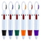 thumbnail image 1 of 6 Piezas Bolígrafos Lanzadera, Bolígrafos Multicolores 4 en 1 Bolígrafos Retráctiles con Llavero con Hebilla en la Parte Superior para Estudiantes Niños Suministros Escolares de Oficina (6 Colores) Rojo Verde, 1 of 5