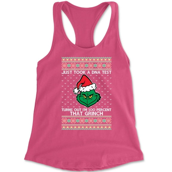 One Hundred Percent That Grinch Racerback Tank Top for Women