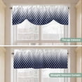 thumbnail image 5 of Navy Blue Ombre Stripe Tie Up Valance Curtains for Windows, Kitchen Curtains Window Treatments, Modern Abstract Gradient Striped Short Window Shades Valances for Bedroom Bathroom Cafe 42"x12", 5 of 8