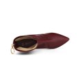 thumbnail image 4 of Unique Bargains Women's Pointy Toe Back Zip Block Heel Ankle Boots Burgundy (Size 7), 4 of 7