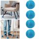 thumbnail image 1 of Pelotas de tenis azules precortadas con cubierta deslizante (4 unidades) para patas de muebles y suelo., 1 of 7