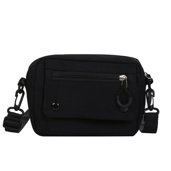 Women Pure Color Casual Tote Outdoor Bag Canvas Handbag Zipper Shoulder Bag Purse Bag for Women