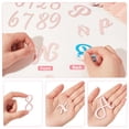thumbnail image 5 of 1set 2 sets Birthday Theme Mirror Effect Acrylic Birthday Cupcake Insert Card Decoration Cake Toppers Number & Letter Pink 22~65x10.5~47.5x0.7mm 64pcs/set, 5 of 5