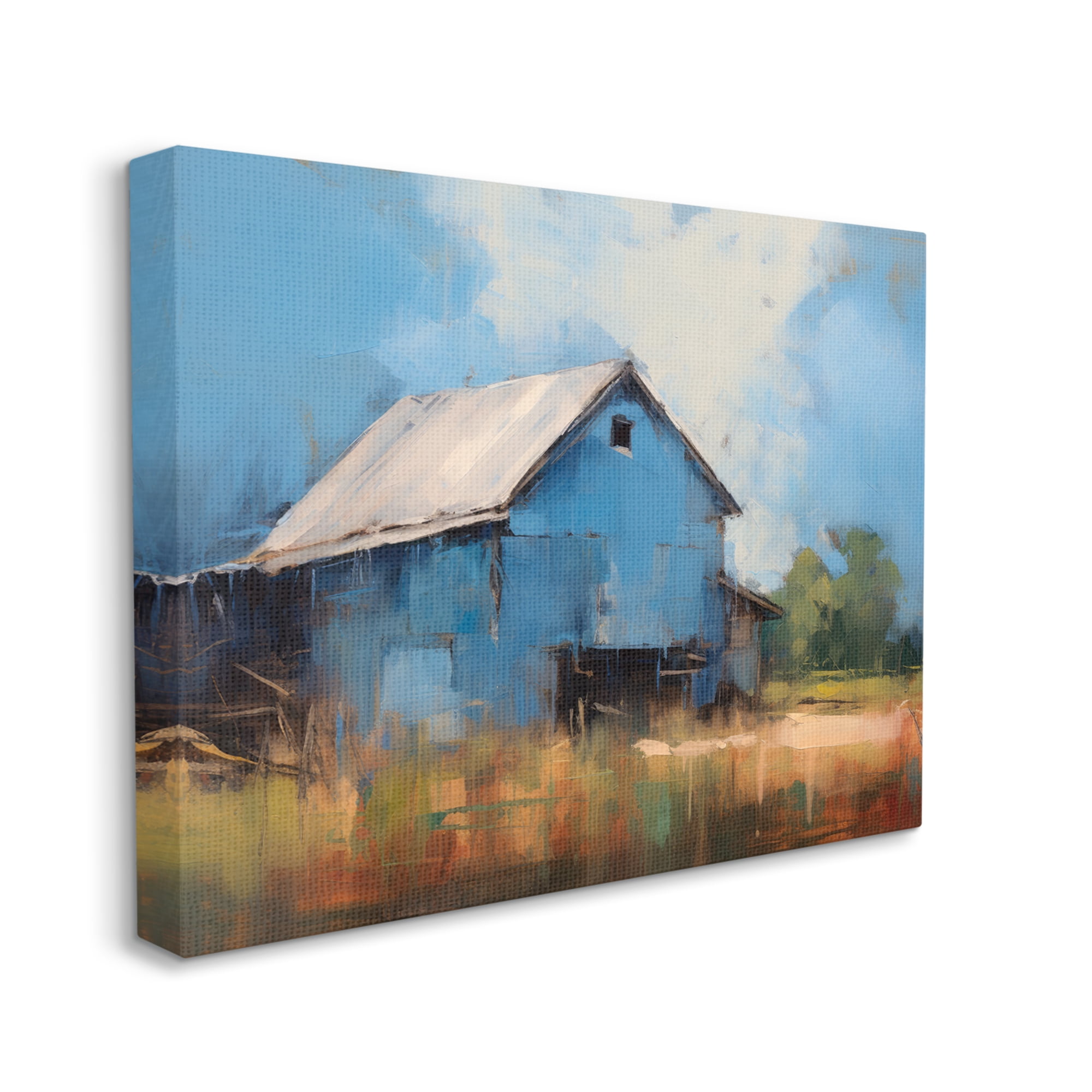 Stupell Industries Modern Barn Painting Travel & Places Painting Gallery Wrapped Canvas Art Print Wall Art, 40 x 30