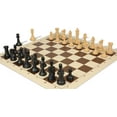 thumbnail image 3 of Professional Deluxe Carry-All Plastic Chess Set Black & Camel Pieces with Vinyl Roll-up Board & Bag - Brown, 3 of 7