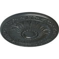 thumbnail image 3 of Ekena Millwork 20 1/4"OD x 1 1/2"P Lunel Ceiling Medallion (Fits Canopies up to 3 3/4"), Hand-Painted Pewter, 3 of 6