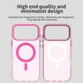 thumbnail image 3 of ELEHOLD Case For iPhone 17 Pro Magnetic Shockproof Case Slim Matte Transparent Rugged Cover Skin Friendy Feel Compatibel with Mag-Safe Accessories, Rose, 3 of 7