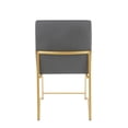 thumbnail image 5 of High Back Fuji Contemporary Dining Chair in Gold and Grey Faux Leather by LumiSource - Set of 2, 5 of 5