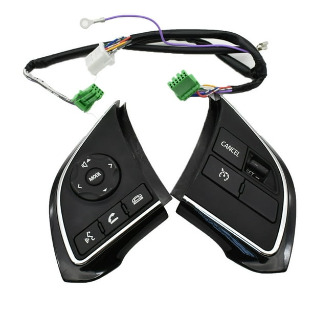 Scienceny Interruptor para volante de coche, Control de crucero, controlador inalámbrico, volumen de teléfono, actualización de vehículo, Paneles de instrumentos para automóviles Negro