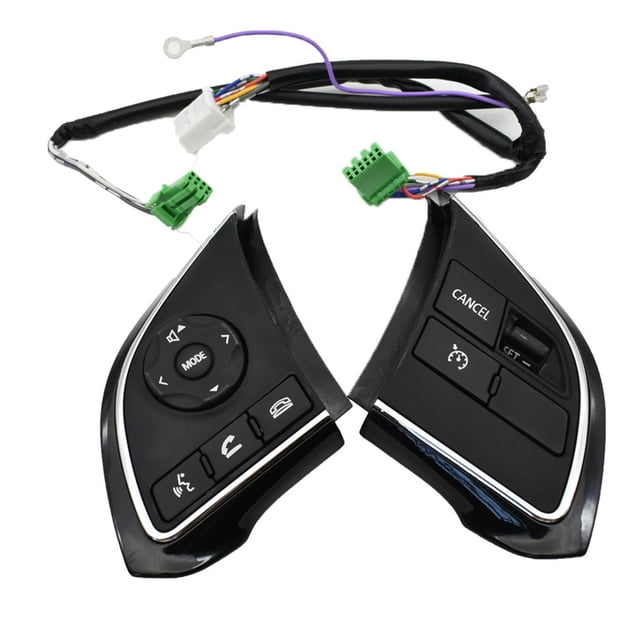 Scienceny Interruptor para volante de coche, Control de crucero, controlador inalámbrico, volumen de teléfono, actualización de vehículo, Paneles de instrumentos para automóviles Negro