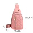 thumbnail image 3 of Kugisaki Sling Bag Embroidery Shoulder Bag Multiple Zippered Compartments Large Capacity Watertight Backpack with Adjustable Strap and Data Hole, 3 of 6