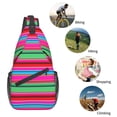 thumbnail image 5 of Lsque Colorful Mexican Stripes Pattern Cross Chest Bag Diagonally – Premium Durable Front Chest Sling with Adjustable Padded Strap, High-Capacity Storage, 5 of 8